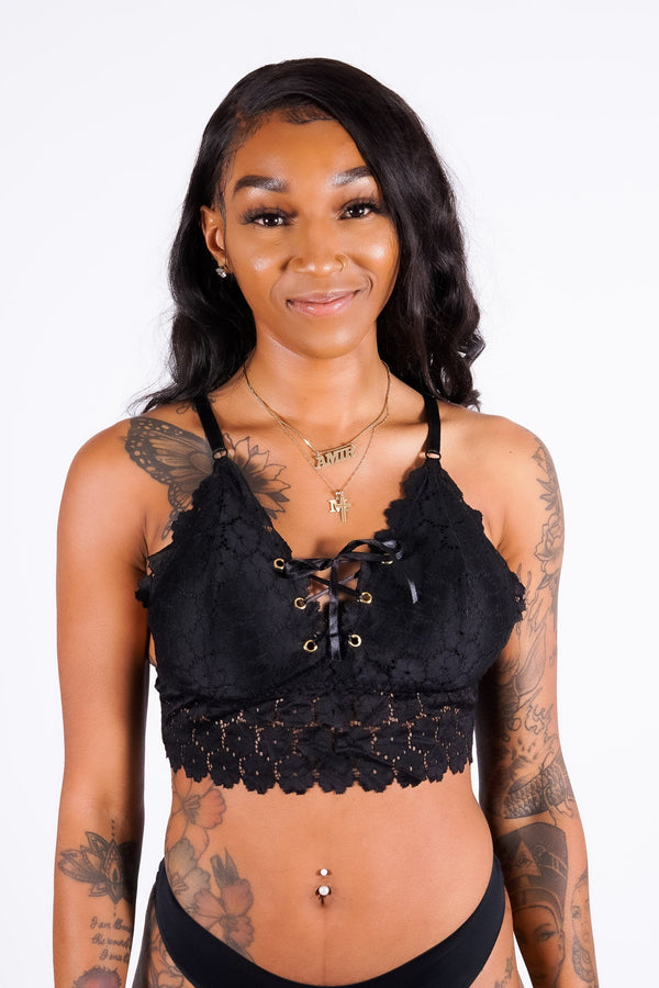 Julie's Lace Bralette, Black