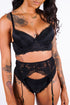 Evelyn's Lace Bra Set, Black
