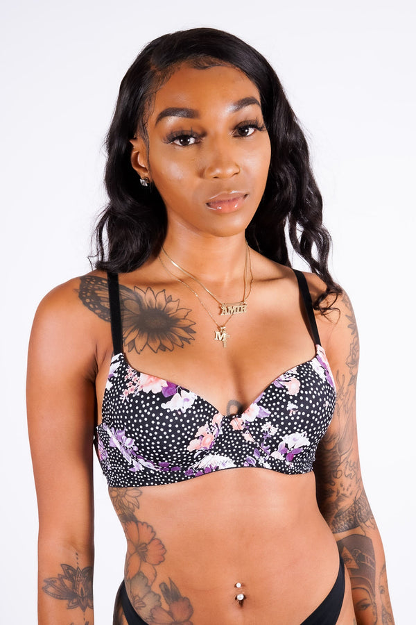 Trisha's Bra, Black Floral