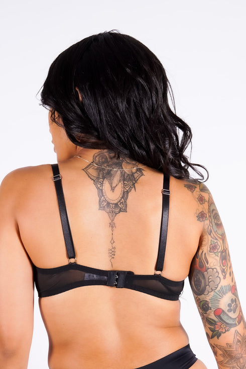 Carla's Lace Push-Up Bra, Black