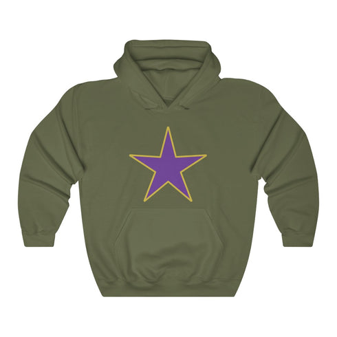 Jumbo Star Dawg hoodie, omega, military green