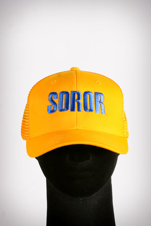 Soror sport trucker, gold/blue