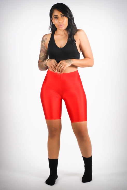 Get In & Fit In biker shorts, red