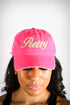 Pretty polo dad cap, vintage pink