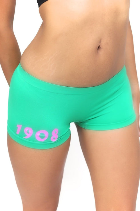 1908 FitTight™ mini shorts, green/pink
