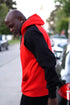 BOSS Nupe Diamond-K raglan hoodie, red/black