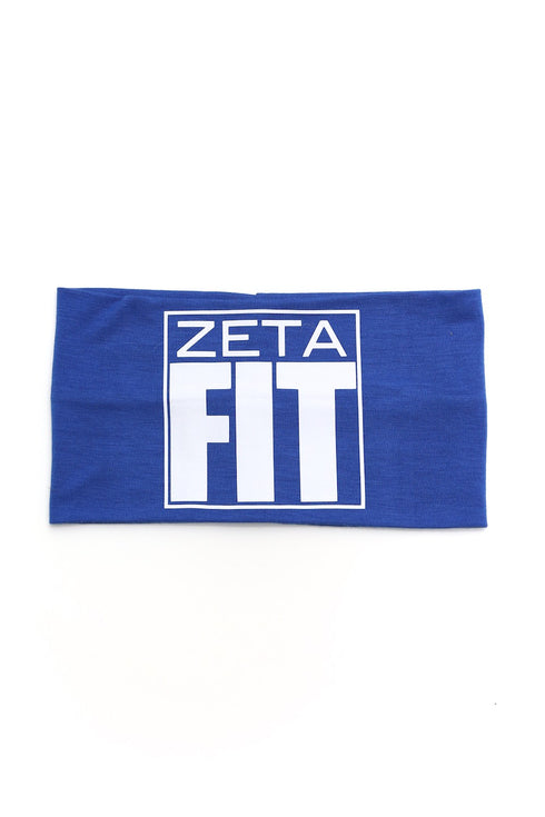 FIT Zeta bondYband Headband extra-wide, blue/white