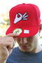 The Yo! snapback cap, red