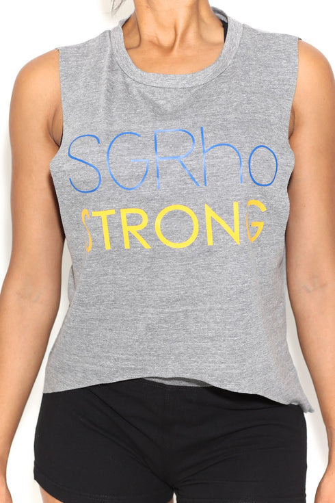 Strong SGRho featherweight workout tank, grey