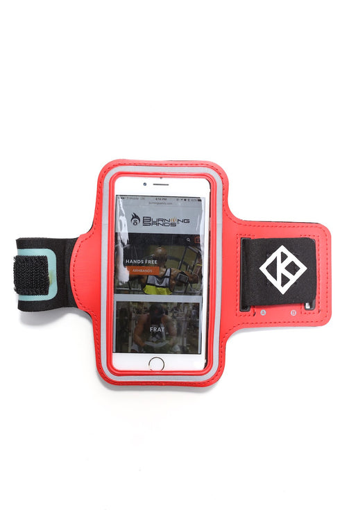 Road Tripper Diamond-K smartphone armband case, red