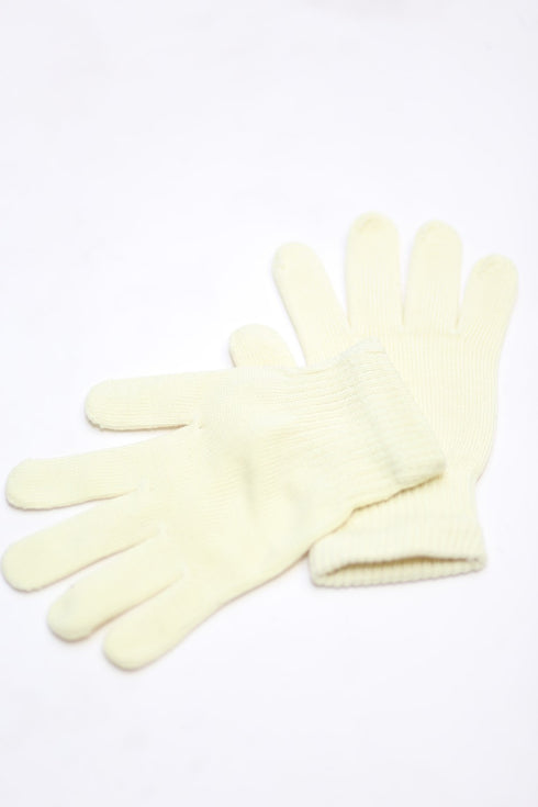 Toasty Fingers gloves, womens cream