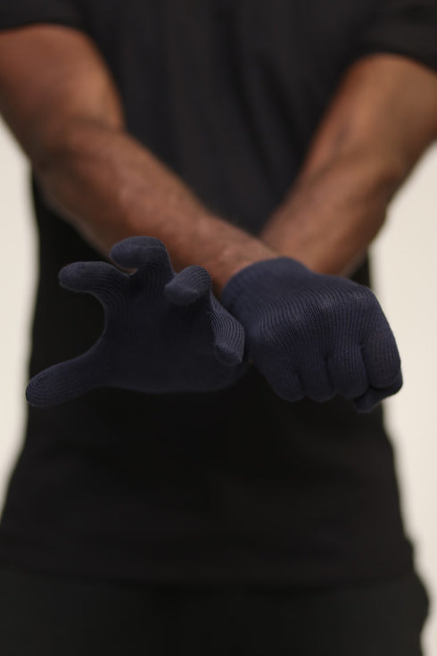 Toasty Fingers gloves, mens navy