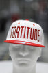 FORTITUDE snapback, white/red