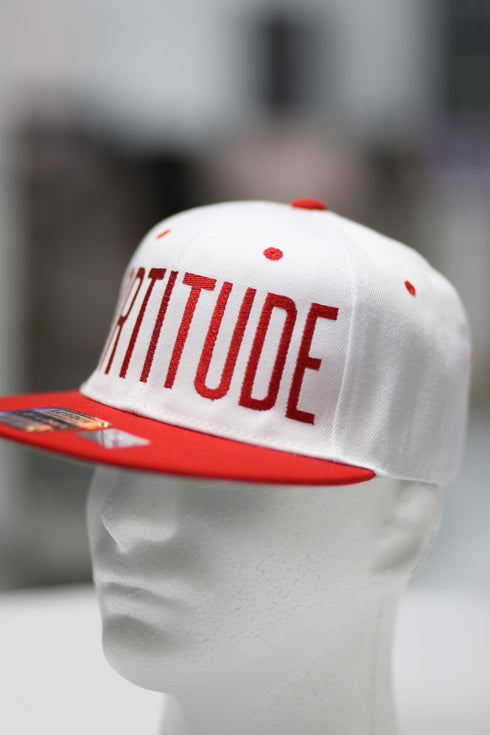 FORTITUDE snapback, white/red