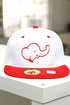 Trunks Up (outline series) snapback, white/red