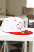 Trunks Up (outline series) snapback, white/red