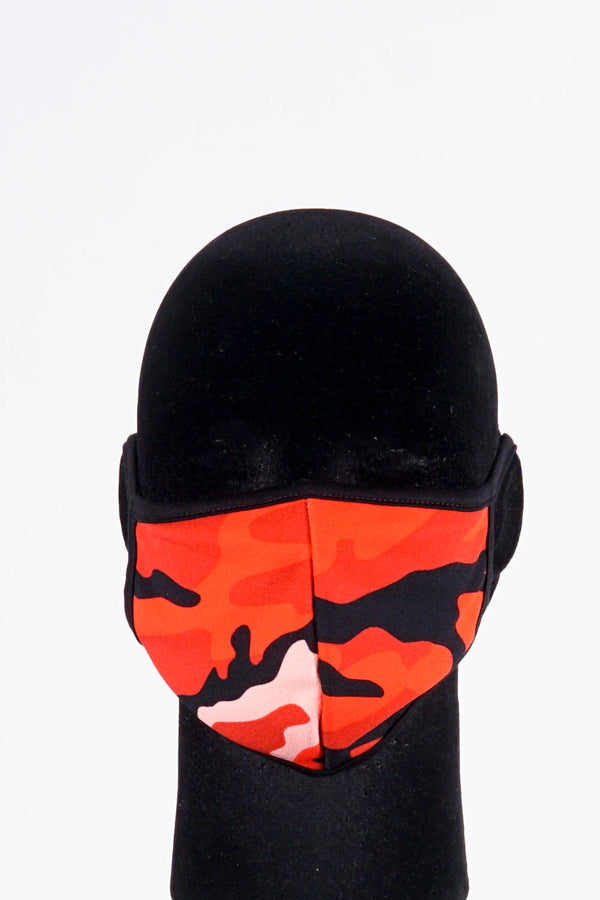 Covered! Camo Army mouth mask, red