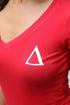 Branded Badge Δ workout tee (v), red