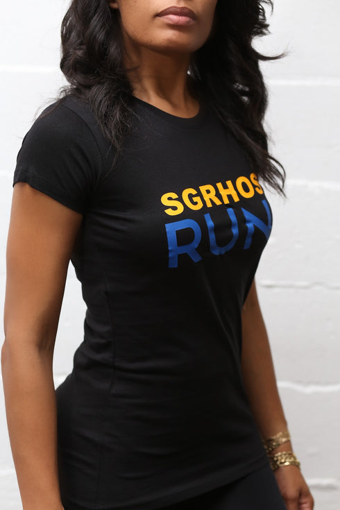 SGRhos RUN workout tee, black