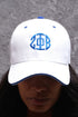 Monogrammed Sport ΖΦΒ cap, white/blue