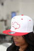 Trunks Up (2-tone series) snapback, white/red
