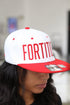 FORTITUDE snapback, white/red