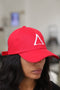 ∆ polo dad cap, red
