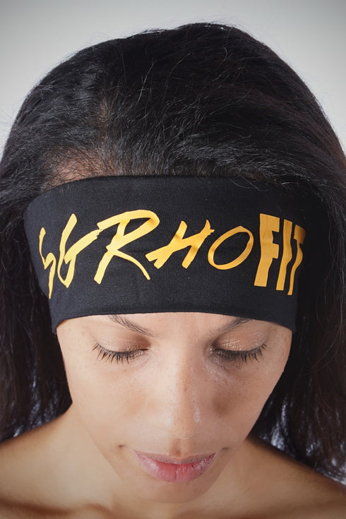 FIT SGRho bondYband Headband, black/gold