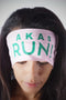 AKAs RUN bondYband Headband extra-wide, light-pink/green