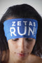 ZETAS RUN bondYband Headband extra-wide, blue/white