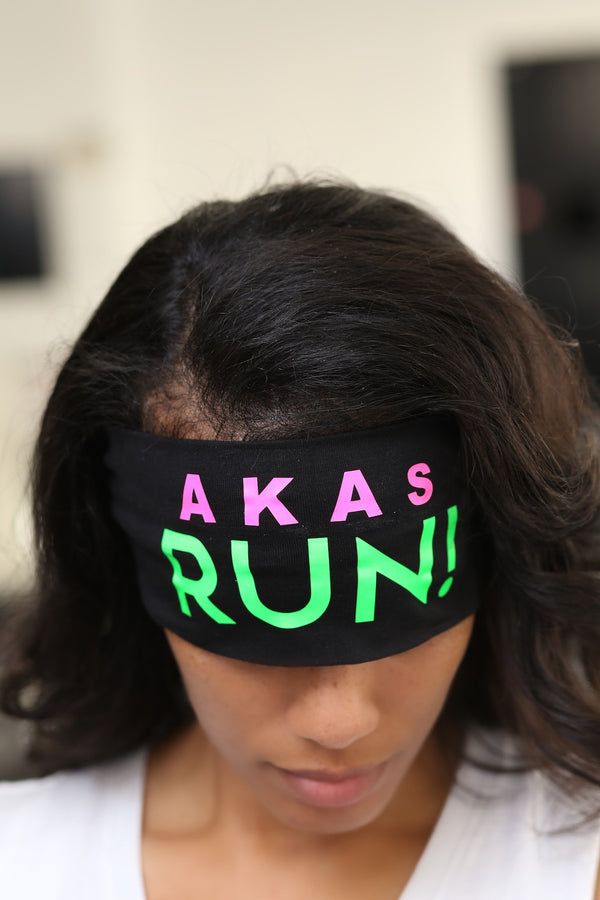 AKAs RUN bondYband Headband extra-wide, black