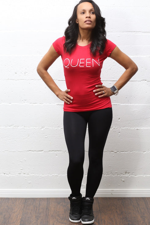 Queen Red workout tee