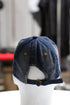 My ΩΨΦ Jeans polo dad cap, dark denim