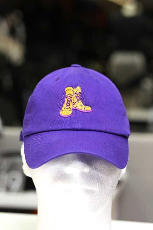 Gold Combats Only polo dad cap, purple