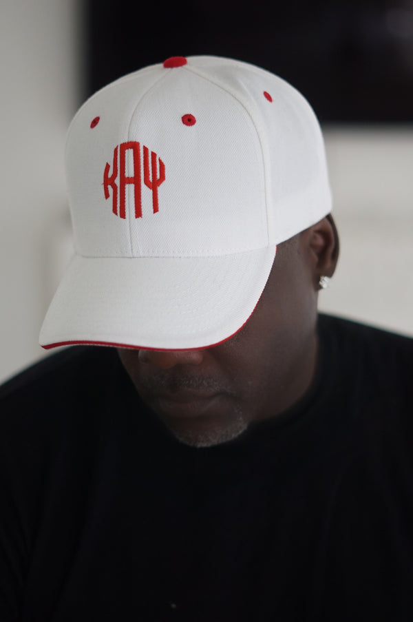 Monogrammed Sport ΚΑΨ cap, white/red