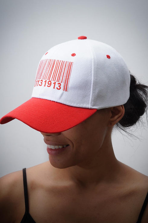 Made In 1913 cap, white/red