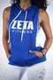 Excuse My Back Zeta stringer tank hoodie, blue