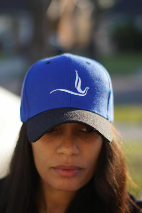 Peace Dove cap, blue/black