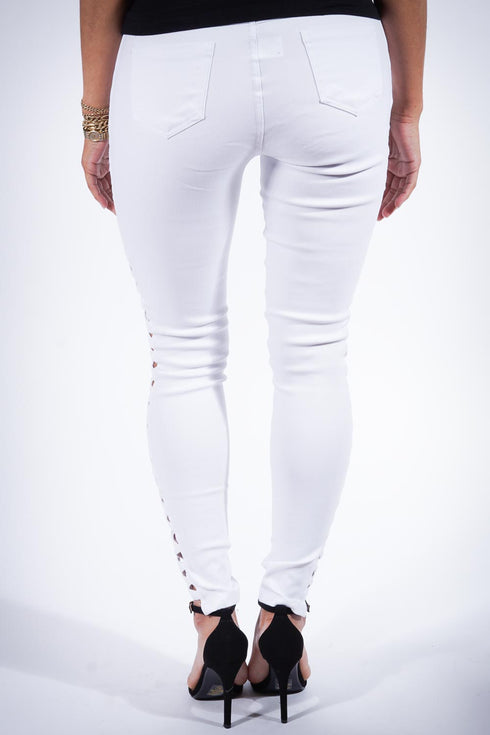 For My eX skinnies, white