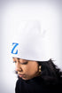 Z for Zeta skullie beanie, white
