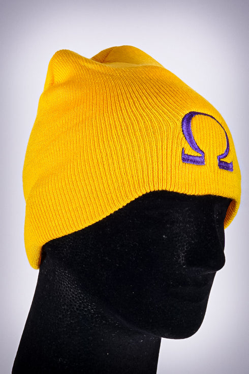 Ω skullie beanie, gold