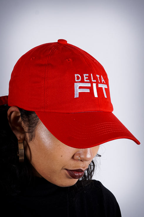 Delta FIT polo dad cap, red