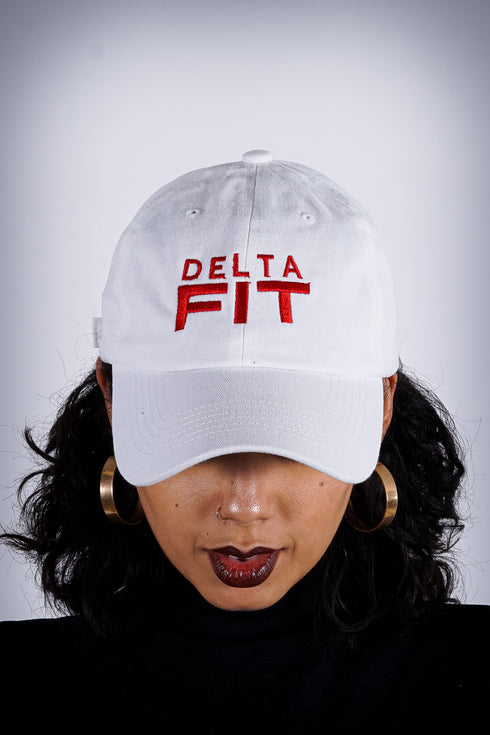 Delta FIT polo dad cap, white