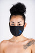 Protected! Peace Dove mouth mask, black