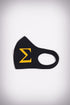 Protected! Σ (gold) mouth mask, black