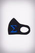 Protected! Σ (blue) mouth mask, black