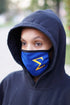 Protected! Σ (gold) mouth mask, blue