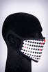 Covered! Dotted mouth mask, white