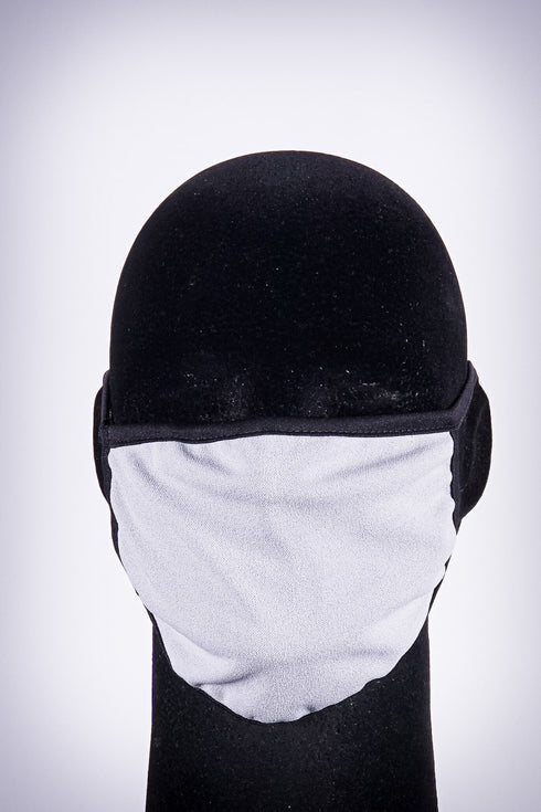 Covered! Solid mouth mask, light grey/black