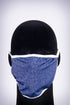 Covered! Solid mouth mask, denim blue/white